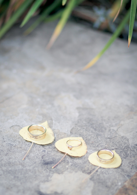 Rachel Brooks Custom Wedding Bands with Mountain Range Engraved